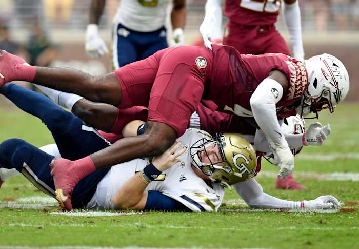 Georgia Tech quarterback Zach Pyron vs Florida State